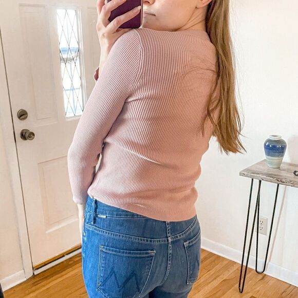 L’Agence Ronnie Rib Sweater Misty Rose S - Picture 4 of 10